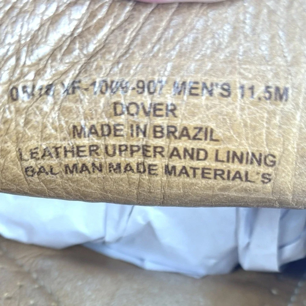 Oxford Dover Driving Loafers Men's 11.5M Taupe Brown Tan Nubuck Leather Brazil